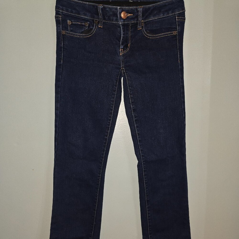 American Eagle Women's Straight Jean Dark Wash, Size 4 Reg, 2009, Style 7757 #7
